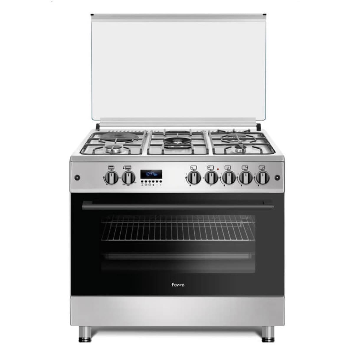 Ferre Free Standing Gas & Electric Cooker 90 x 60 cm (F9L41GE-I1LRM)