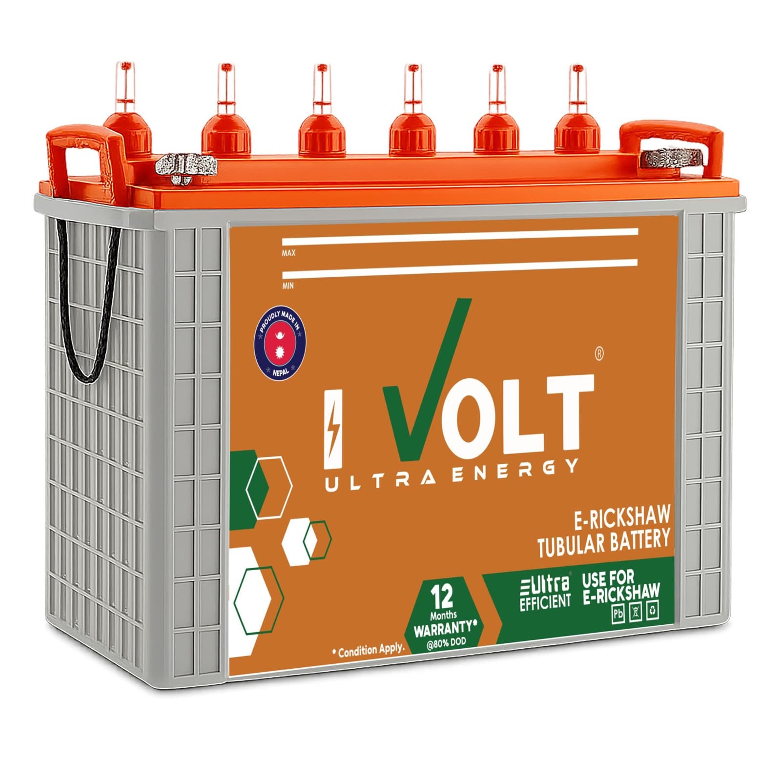 185Ah E Rishaw Tubular Battery (I-Volt)