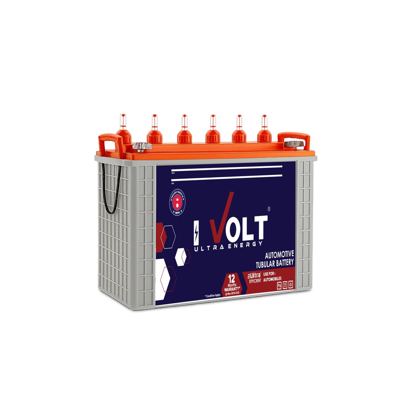 75Ah Automobiles Tubular Battery (I-Volt)