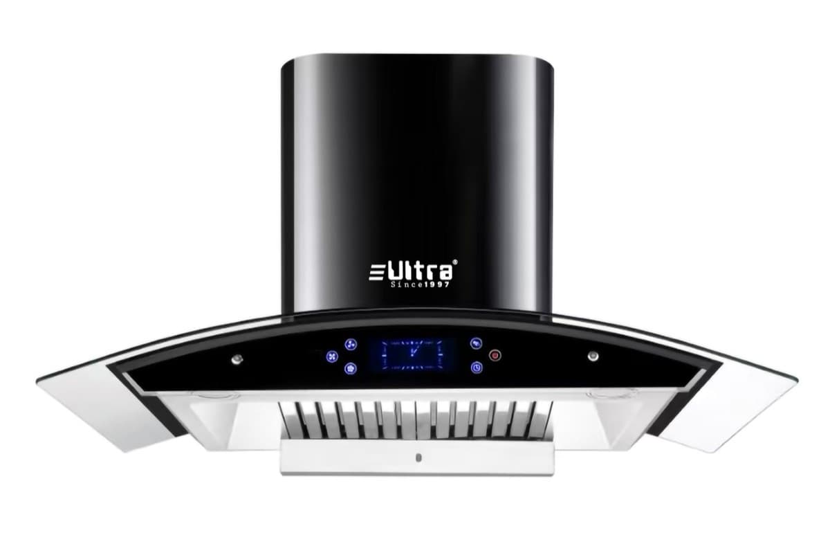ULTRA UX-9002 Curved Glass Kitchen Chimney